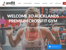 Tablet Screenshot of andfit.co.nz